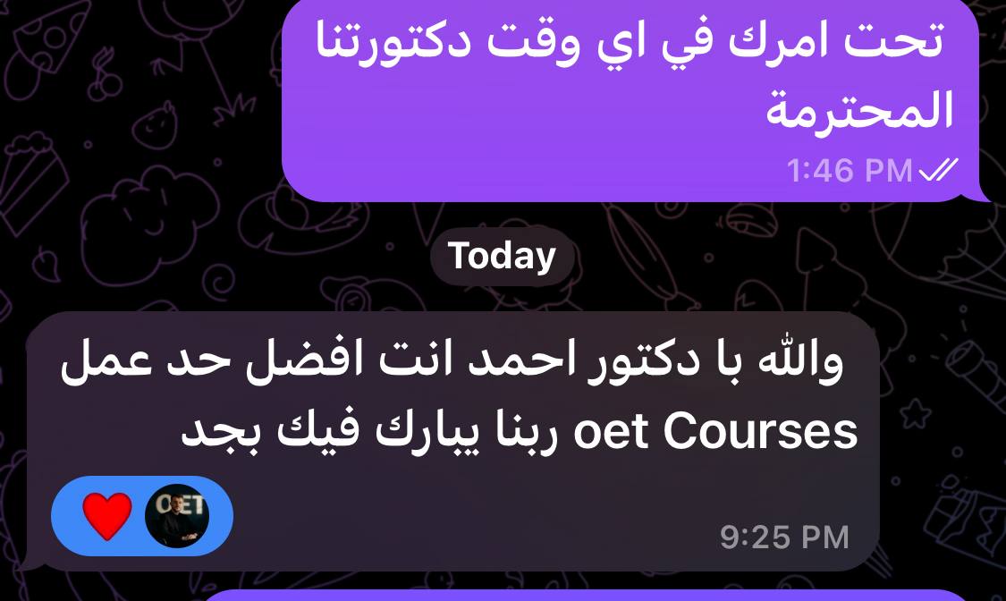 OET Reading student feedback — successful candidate testimonial 1