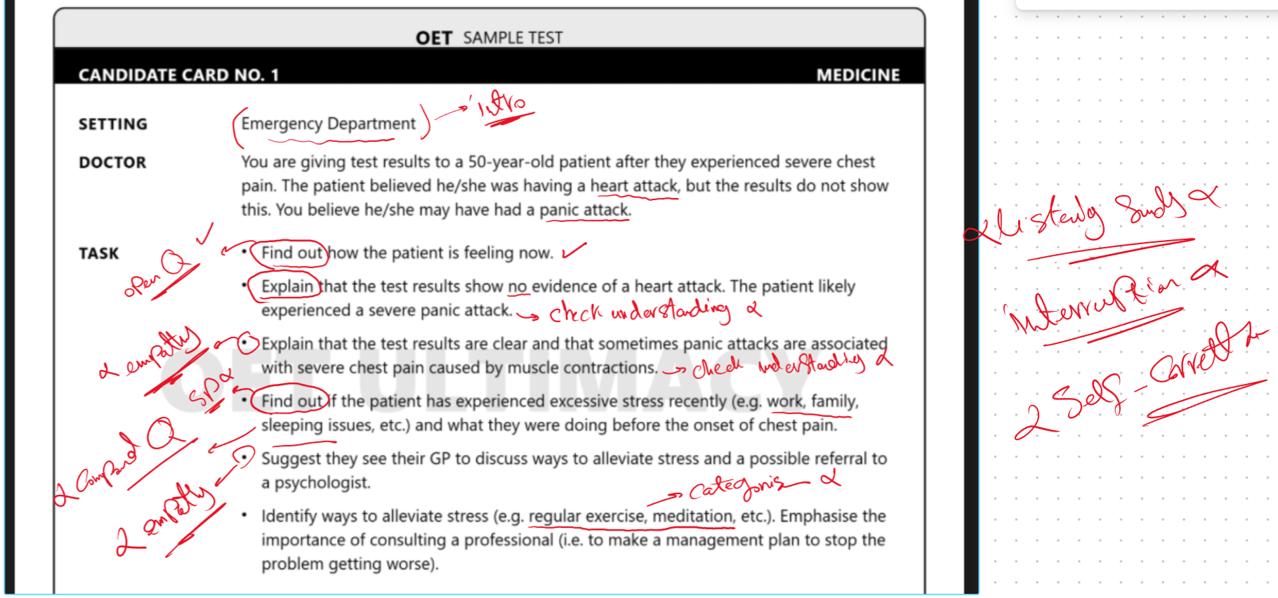 OET Speaking 1-on-1 practice and mock session